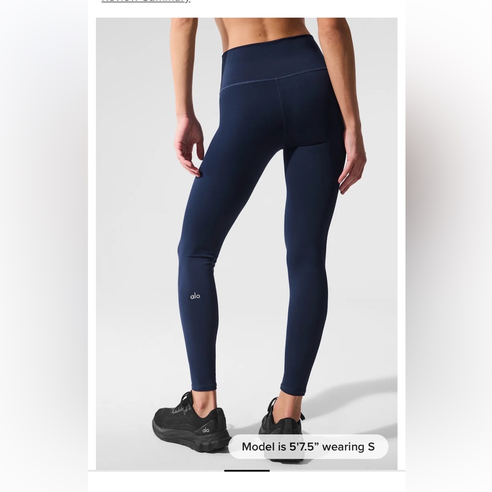 Alo Yoga 7/8 High-Waist Airlift Legging • navy blue • size Small